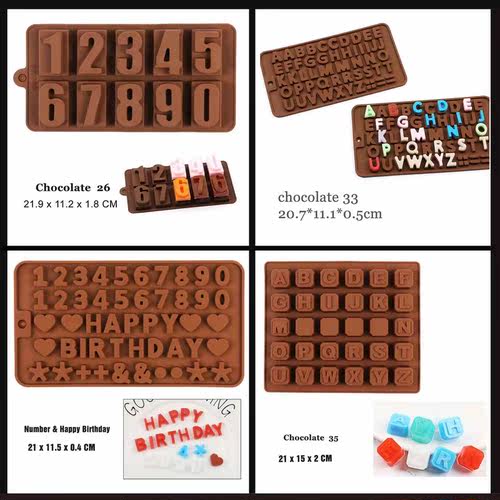 Silicone Chocolate Mold letter Shapes baking Tools Combinati