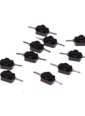 Plastic and Metal 10pcs 1A 30V DC 250V Black Latching On Of