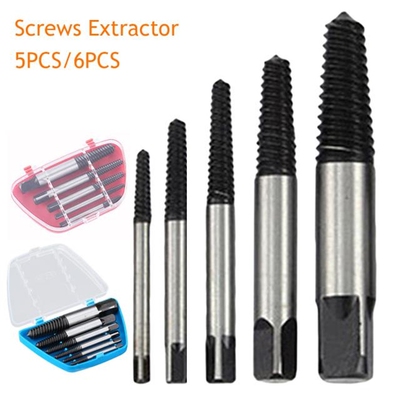 5Pcs/6Pcs Carbon Steel Broken Speed Out Damaged Screw Extrac