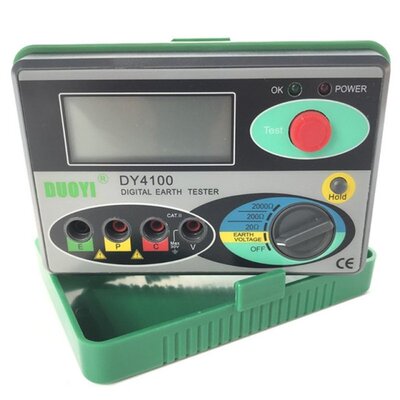 DY4100 Digital Earth Ground Resistance Meter Tester 0-2000&O