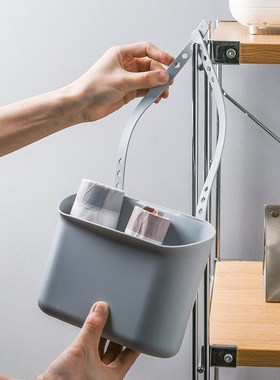 Onboard trash cans in a car with creative mini hanging door