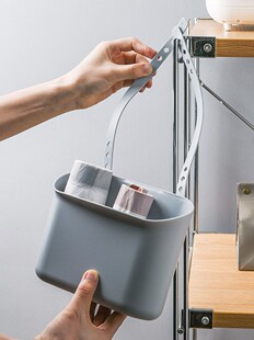 Onboard trash cans in a car with creative mini hanging door