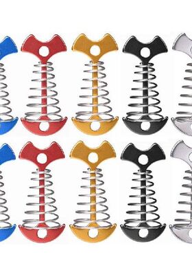 10Pcs Adjustable Plank Floor Spring Fishbone Anchor Tent
