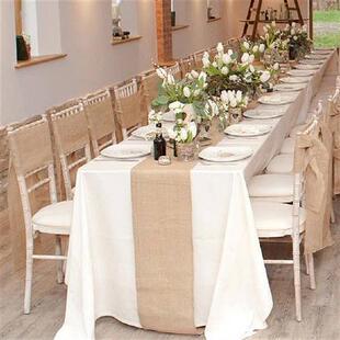 Rustic Jute Table Runners 30*275cm Imitated Linen
