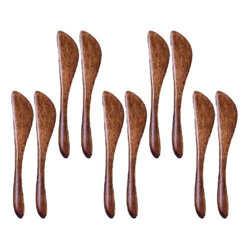 10pcs Wood Knives Spatulas Kitchen Tool Bread Cake Jam
