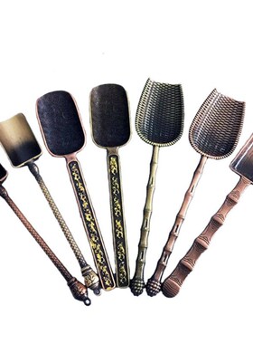 Retro Bronze Chinese Tea Spoons Copper Green Tea Scoop Spoon