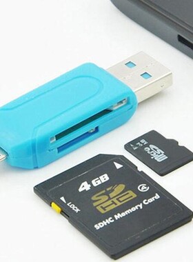 1pc 2 in 1 OTG SB 2.0 TF SD Card Reader Memory Card Reader A