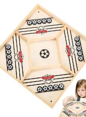 Fast Sling Puck Game Paced Wooden Table Hockey Winner Games