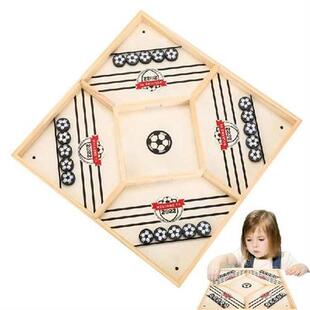 Fast Sling Puck Game Paced Wooden Table Hockey Winner Games