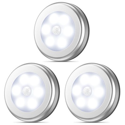 Motion Sensor Night Light Wireless Round LED Light Closet St