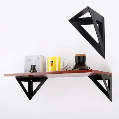 Wall Mount Triangle Bracket Black Partition Fixing Support