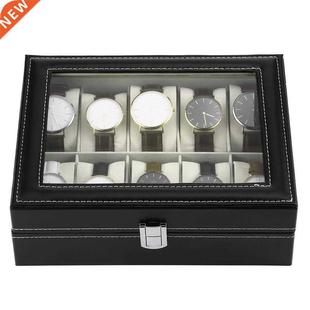 Wristwatch Watch Leather Box Grids Holder