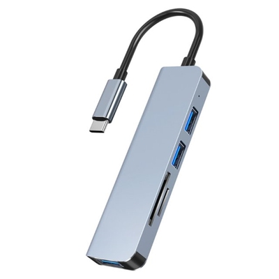 5 Ports USB 3.0 HUB, USB Extension Aluminum Alloy Fuselage C