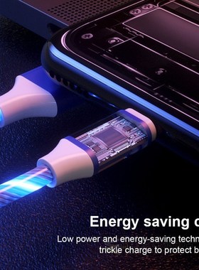 3 in 1 Flowing Light Charging Micro Cable for iPhone 11Pro m