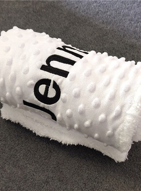 Personalised Newborn Baby Blankets Swaddling Stroller Bed Cr