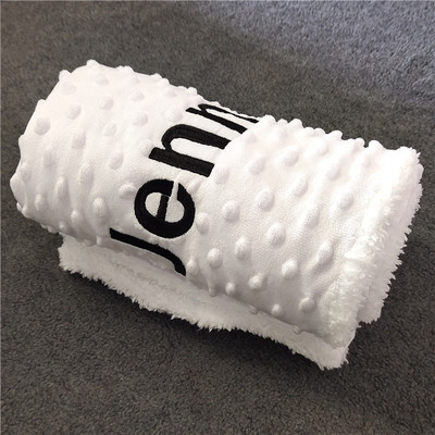 Personalised Newborn Baby Blankets Swaddling Stroller Bed Cr