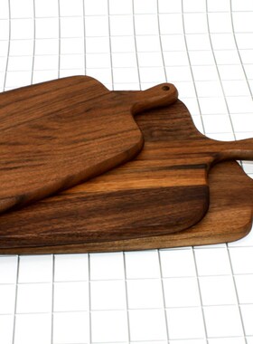 NHM 1 pcs Black Walnut Chopping Blocks Kitchen Food Plate Wo