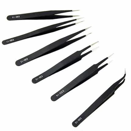 ? ESD Safe Anti-Static Stainless Steel Tweezers Set Maintena