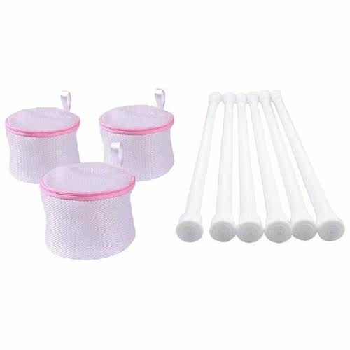 Set Of 3 Laundry Nets, Washing Bag 15Cm H X 17Cm Dia