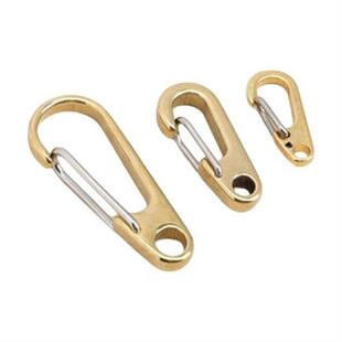 D Ring Shape Pure Brass Carabiners Clips Keychain Hook