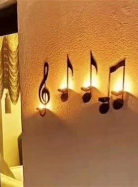 1 Set Candle Holder Wall-mounted Creative Handmade Metal