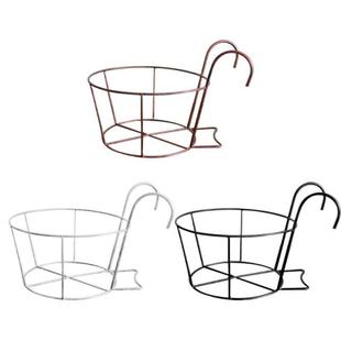 Hanging Plant Pot Outdoor Iron Racks Hanging Balcony Planter