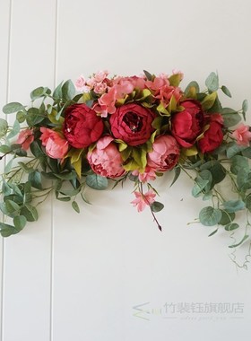 Artificial Wreath Door Threshold Flower DIY Wedding Home Liv