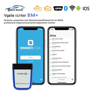 Vgate vLinker BM  ELM327 V2.2 For BMW Scanner Bluetooth 4.0