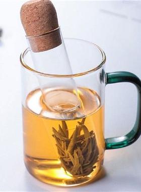 Glass Tea Infuser Creative Pipe Glass Design Tea Strainer