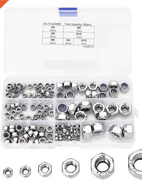 165pcs Assortment Nut sets, A270 Stainless Steel, incl. M3,