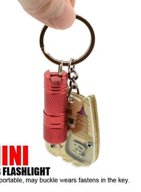 Portable Pocket Flashlight Keychain USB Rechargeable Mini LE