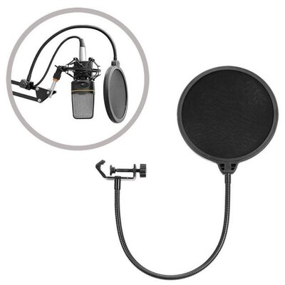 Microphone Pop Filter Cover Dual Layered Mic Windscreen Meta