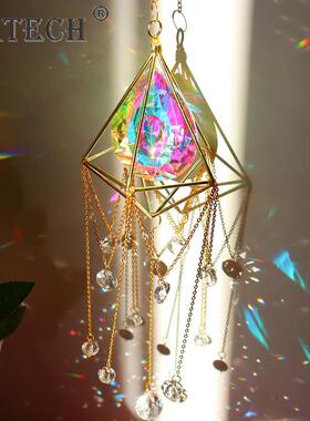 Pipa Crystal  Prisms Hanging Rainbow Chaser Lighting