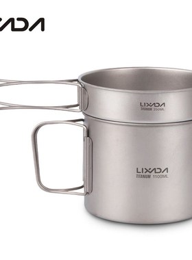 Lixada Ultralight Titanium Camping Pot Pan Cook Set Outdoor