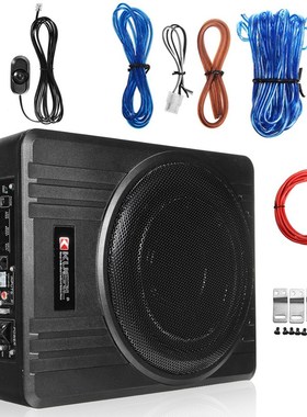 600W 10 Inch  Amplifier Subwoofer  Audio Slim nder Seat Acti