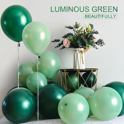 Bean Green balloons Metallic ink green balloon Wedding Deco