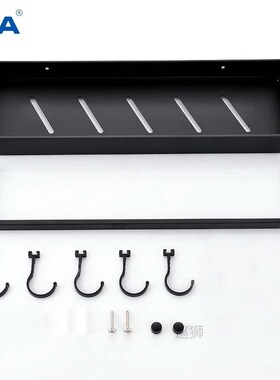 Black Bathroom Shelf 30/40/50/60 cm Kitchen Wall Shelf Showe