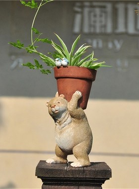 Flowerpot Planter-Pots Hydroponics Animal Garden Fairy Home-