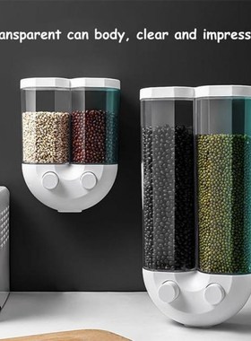 Wall Mount Press Type Plastic Food Containers Transparent Dr