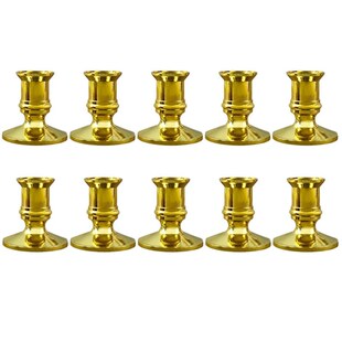 10X Gold Pillar Candle Base Taper Candle Holder Candlestick