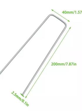 50PcsLot UShape Metal Garden Stakes Staple Securing Pegs F