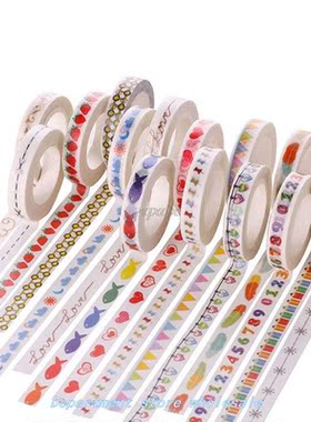 1 Roll 10M Hand Painted Washi Tape Scrapbooking Craft DIY Pa