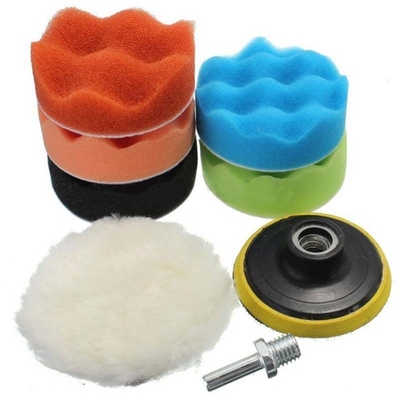 8 Pcs 3/4/5/6 Inch Buffing Sponge Polishing Pad Kit Waxing F