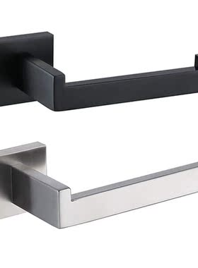 New 1pc Matte Black Toilet Paper Holder Wall Mount Tissue Ro