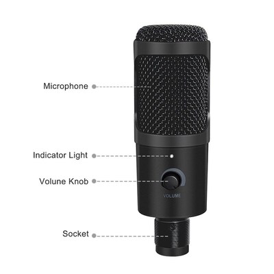 SB Microphone Condenser Recording Microphone with Stand and