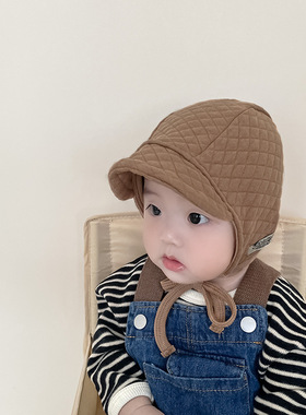 2022 Solid Color Baby Hat Soft Cotton Baby Bonnet Cap Korea