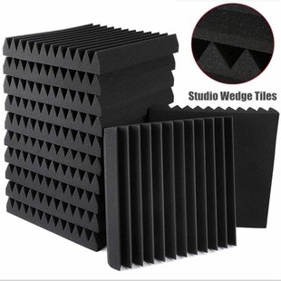 6pcs Acoustic Wall Panel Tiles Studio Sound Proofing Insulat