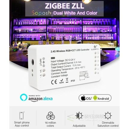 Zigbee 3.0 LED Light Strip 5M 12V/24V 5in1 RGBCCT 5050 Smart