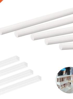 2-50pcs ABS round/ Square solid rod plastic white welding ro