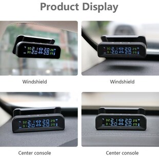 Solar Power Tyre Pressure Monitor System TPMS With USB Charg